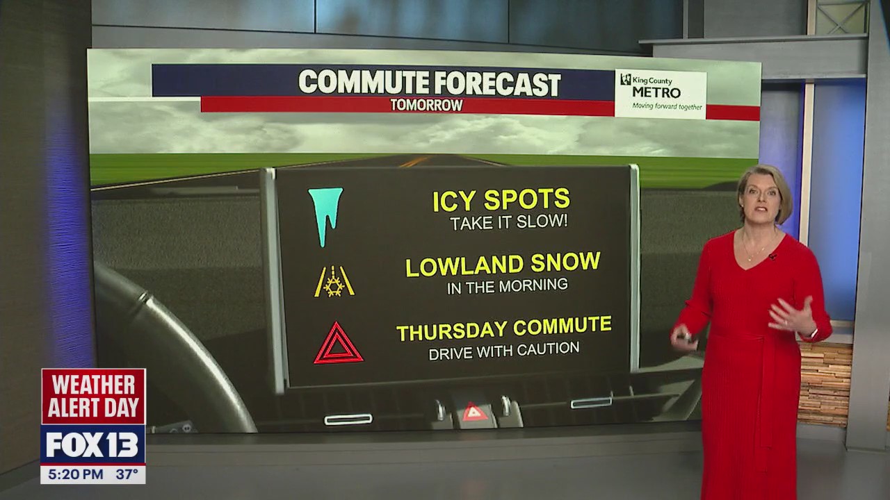 Seattle weather: Icy, snowy Thursday morning commute