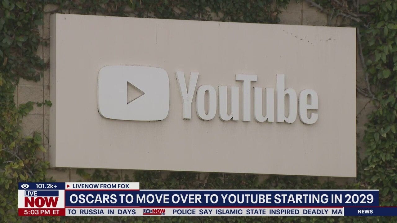 The Oscars to move to YouTube in 2029, leaving ABC