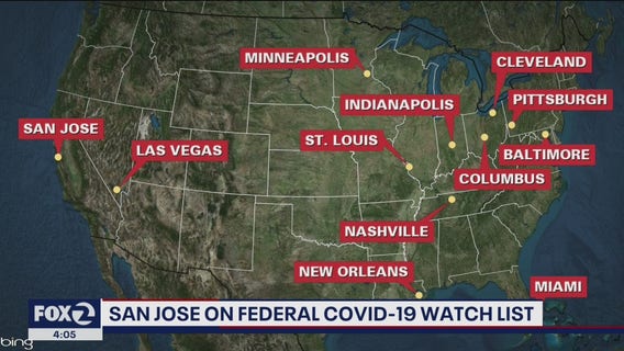 San Jose among several US cities on federal COVID-19 watch list