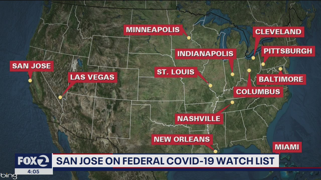 San Jose among several US cities on federal COVID-19 watch list
