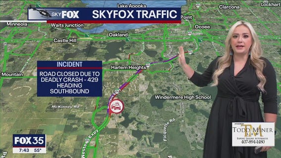 Traffic Alert: Section of SR-429 shut down due to deadly crash