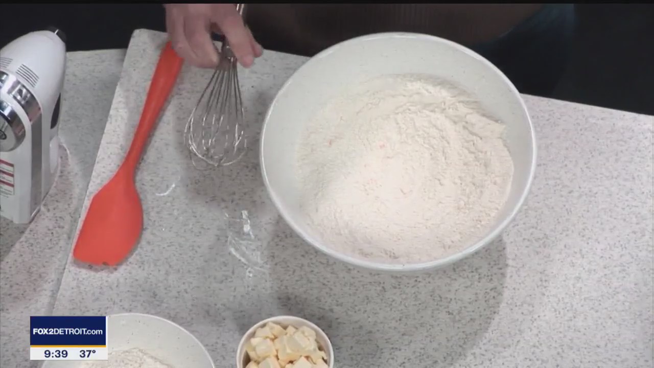 Chef Christy Brinkley shows off her cranberry orange scones