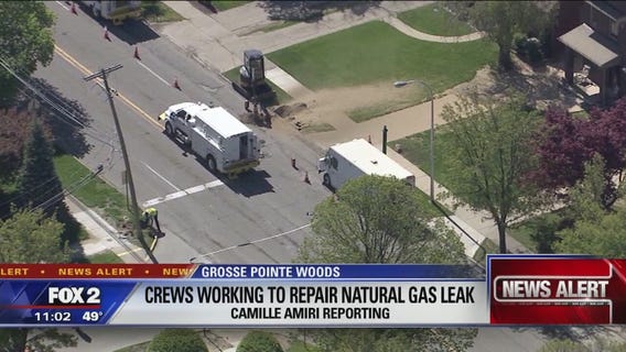 Crews working to repair gas leak in Grosse Pointe Woods