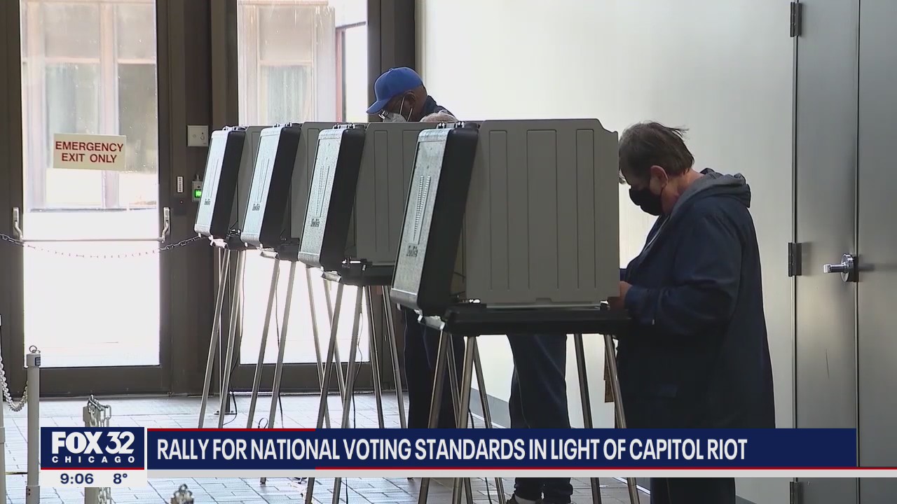 Local group rallies for national voting standards in light of Capitol Riot