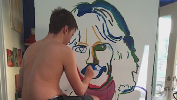 Dane Capo, young artist diagnosed with autism and epilepsy, shows the transformational power of art
