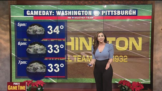 Game time forecasts for Washington, Baltimore games