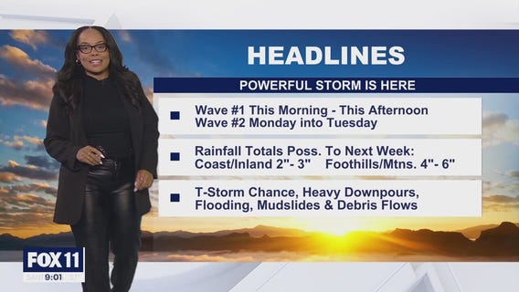 Heavy rain hits SoCal Saturday morning