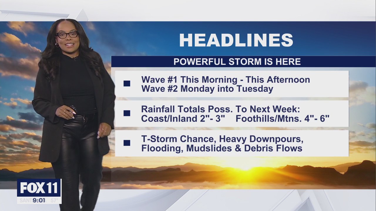 Heavy rain hits SoCal Saturday morning
