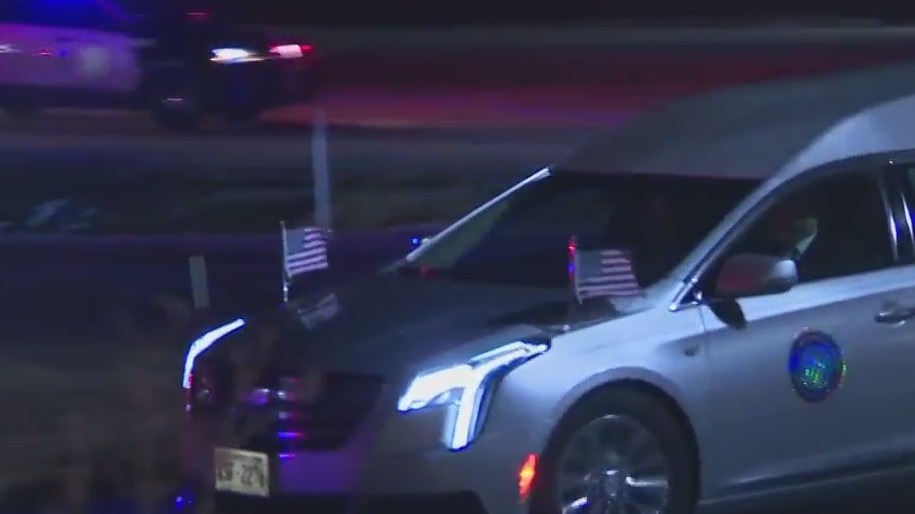 Procession carries Officer Peter Jerving's body from Milwaukee to Brookfield