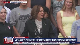 VP Harris delivers first remarks since Biden exit