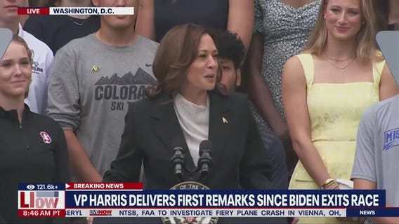 VP Harris delivers first remarks since Biden exit