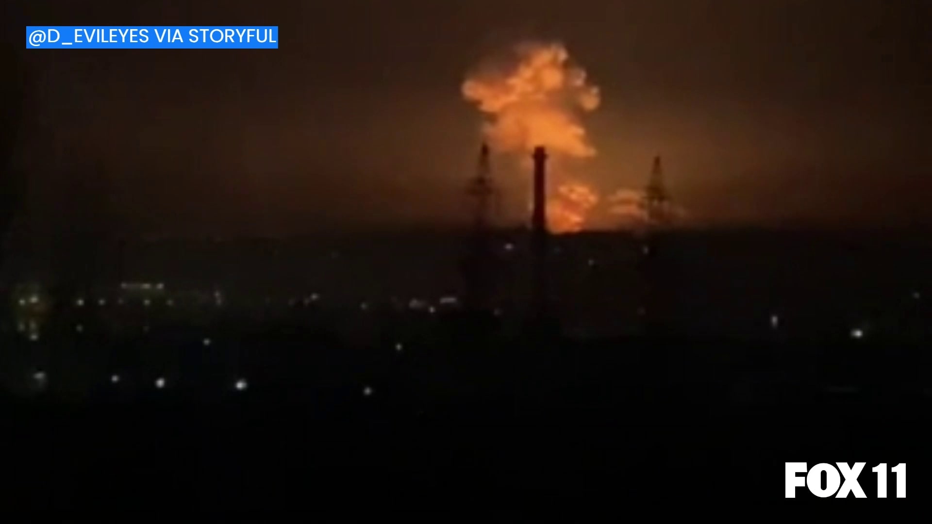 Explosion seen in Central Ukraine in Russian invasion