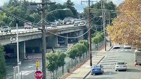 Police activity on I-580 in Oakland