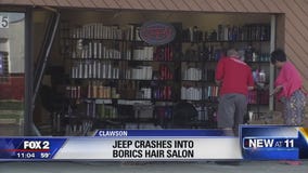 Jeep crashes into BoRics in Oakland County