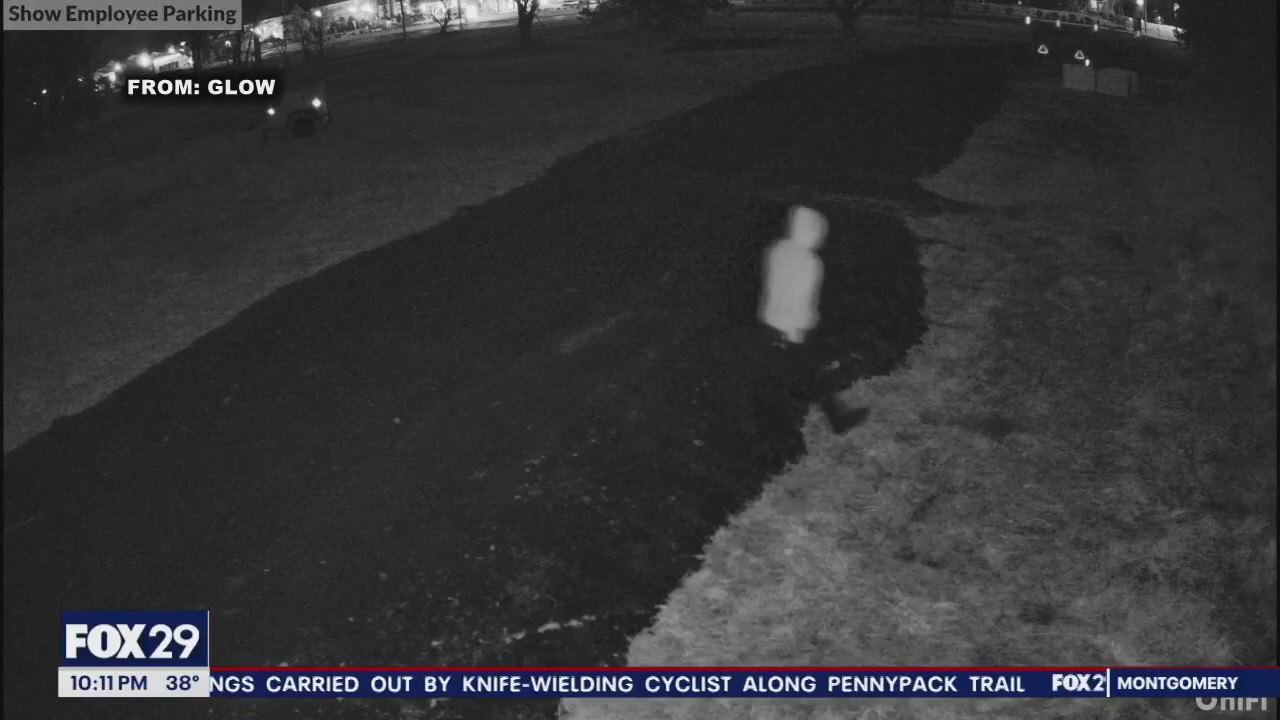 Surveillance video shows suspect vandalizing GLOW! Light Show in New Jersey