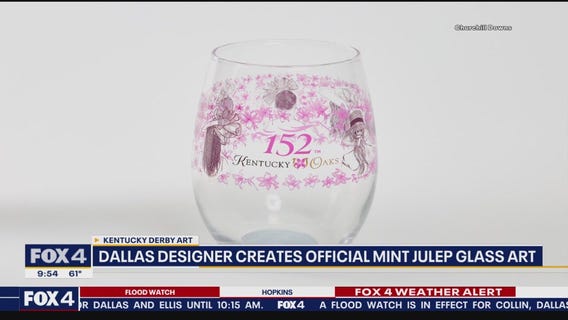 Dallas designer creates official mint julep glass art