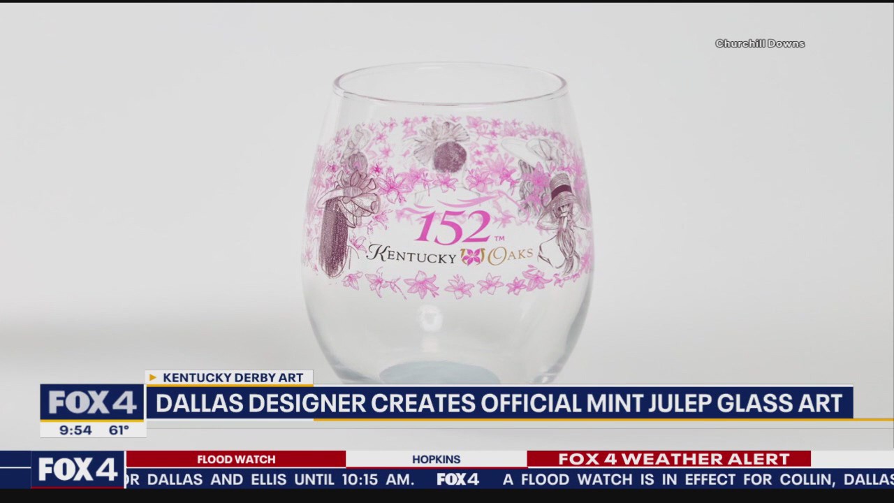 Dallas designer creates official mint julep glass art