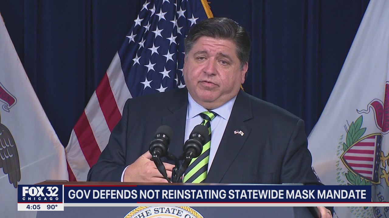 Pritzker defends not reinstating statewide mask mandate