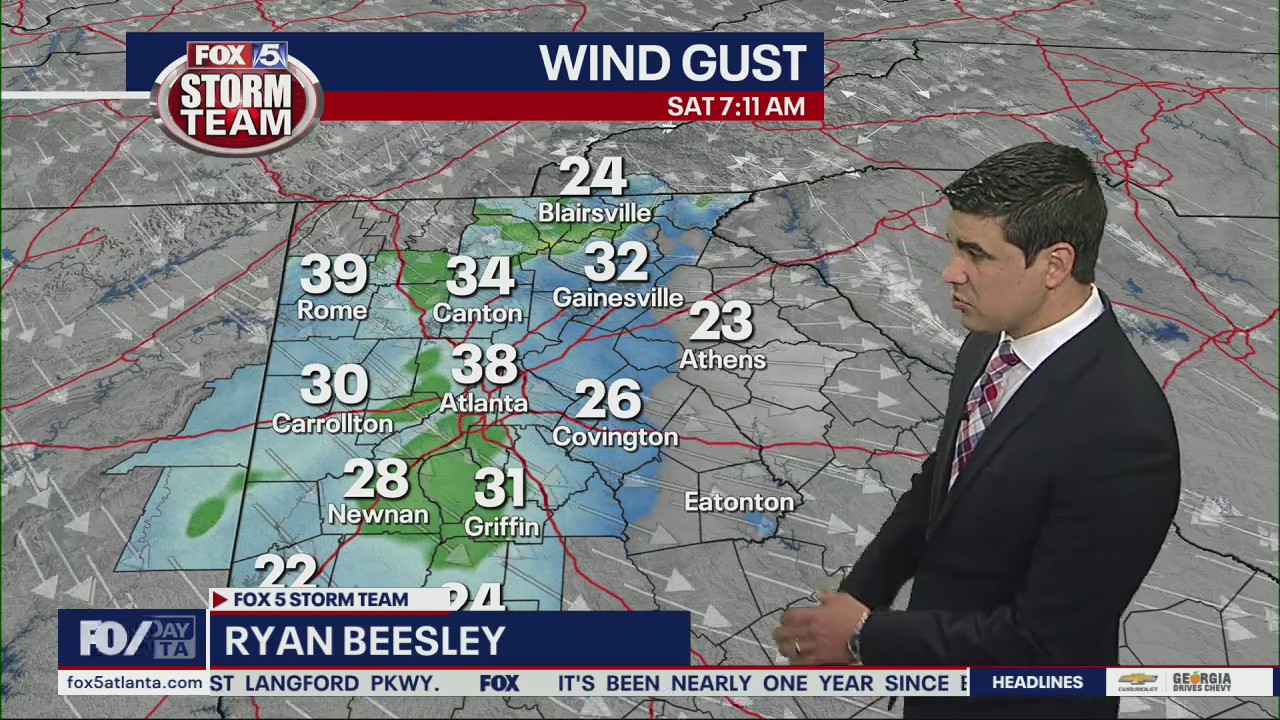 Wind knocks down trees, causing power outages | FOX 5 Atlanta