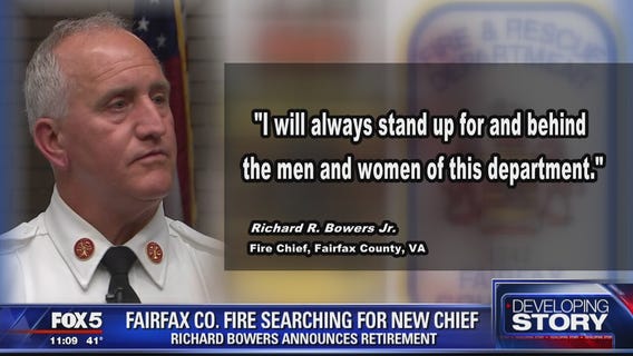 Fairfax County fire chief announces retirement
