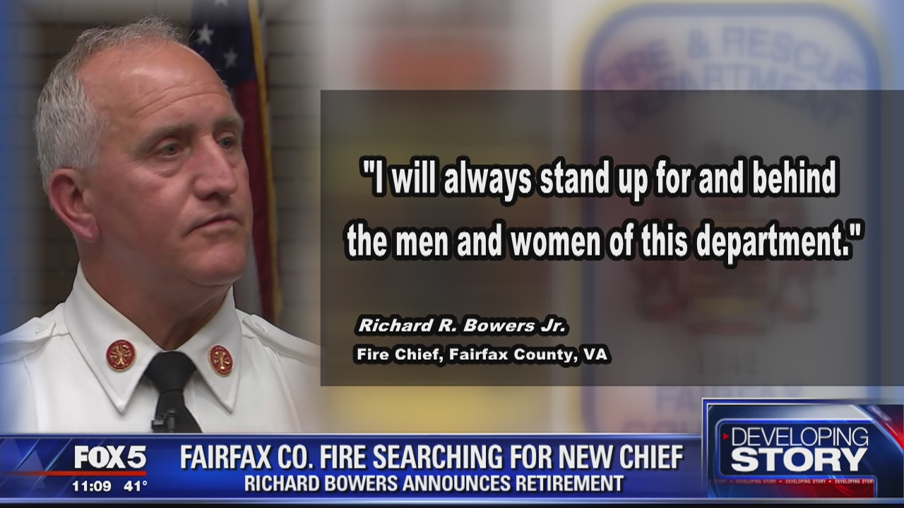 Fairfax County fire chief announces retirement