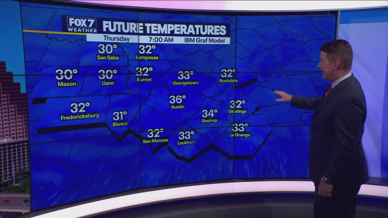 Central Texas weather: Light freeze for parts of our area Thursday morning