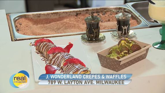 Delicious desserts at J. Wonderland Crepes and Waffles