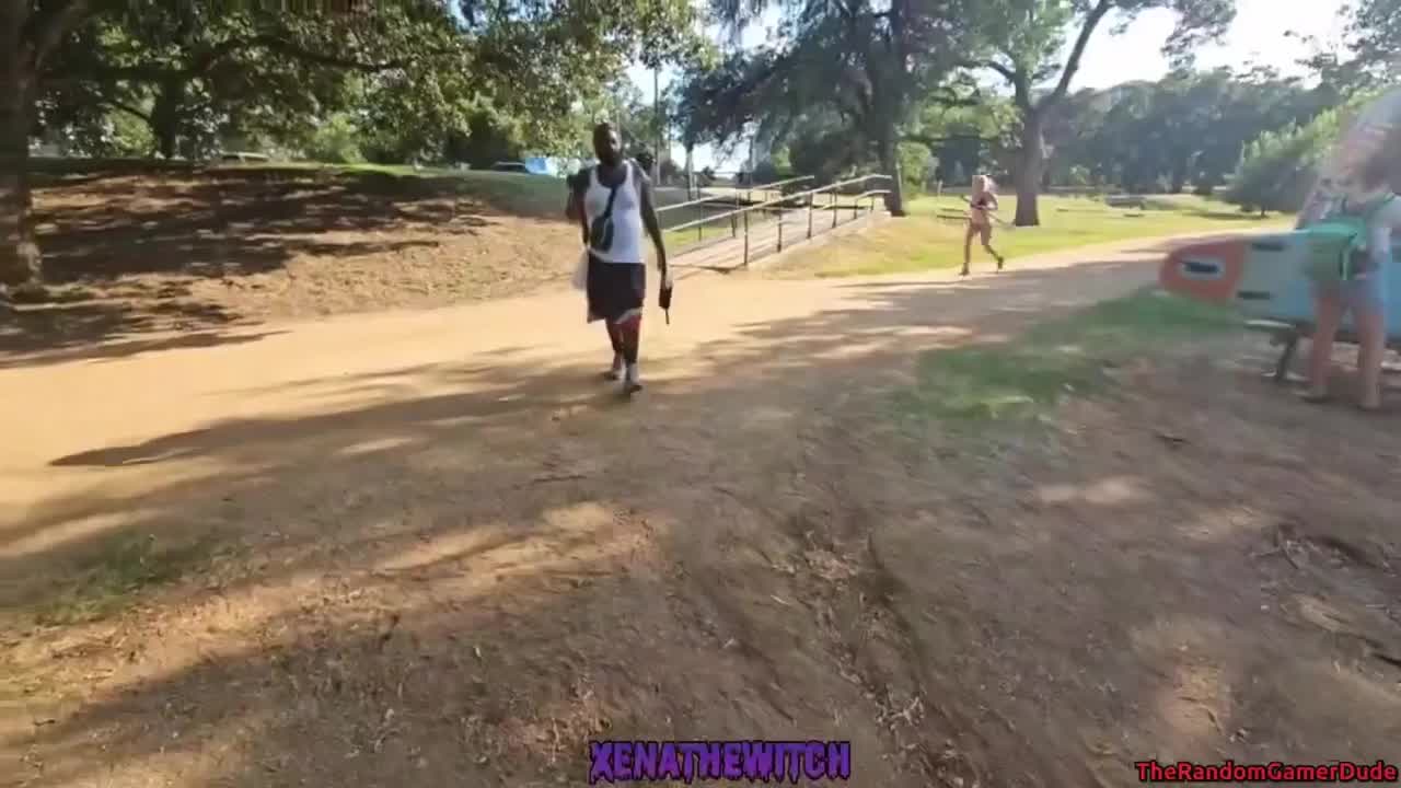 Live streamer shoots person with paintball