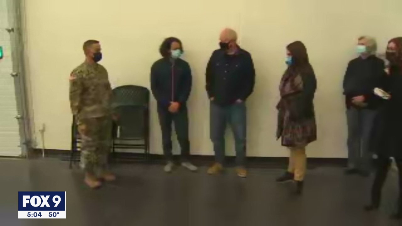 Gov. Tim Walz visits new Stillwater COVID-19 rapid testing site