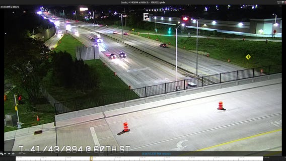 Hit-and-run crash on I-894/43 near 60th Street