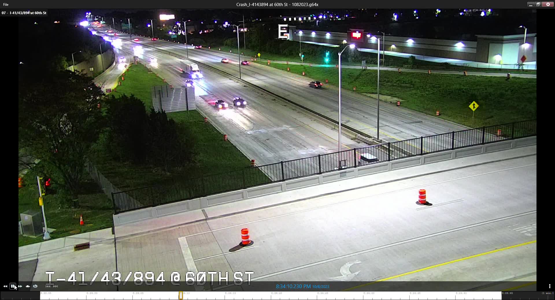 Hit-and-run crash on I-894/43 near 60th Street