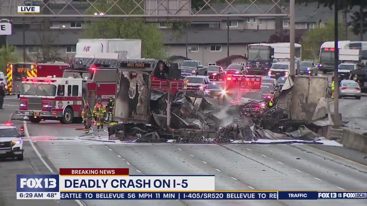 Deadly crash on I-5 in Tacoma