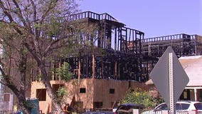 Fire damages apartment building under construction in Hollywood