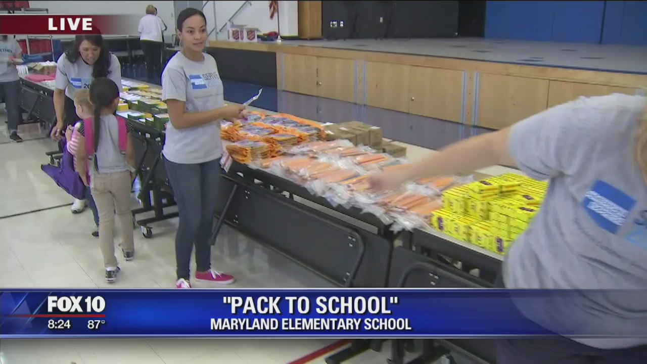 'Pack to School' at Maryland Elementary School
