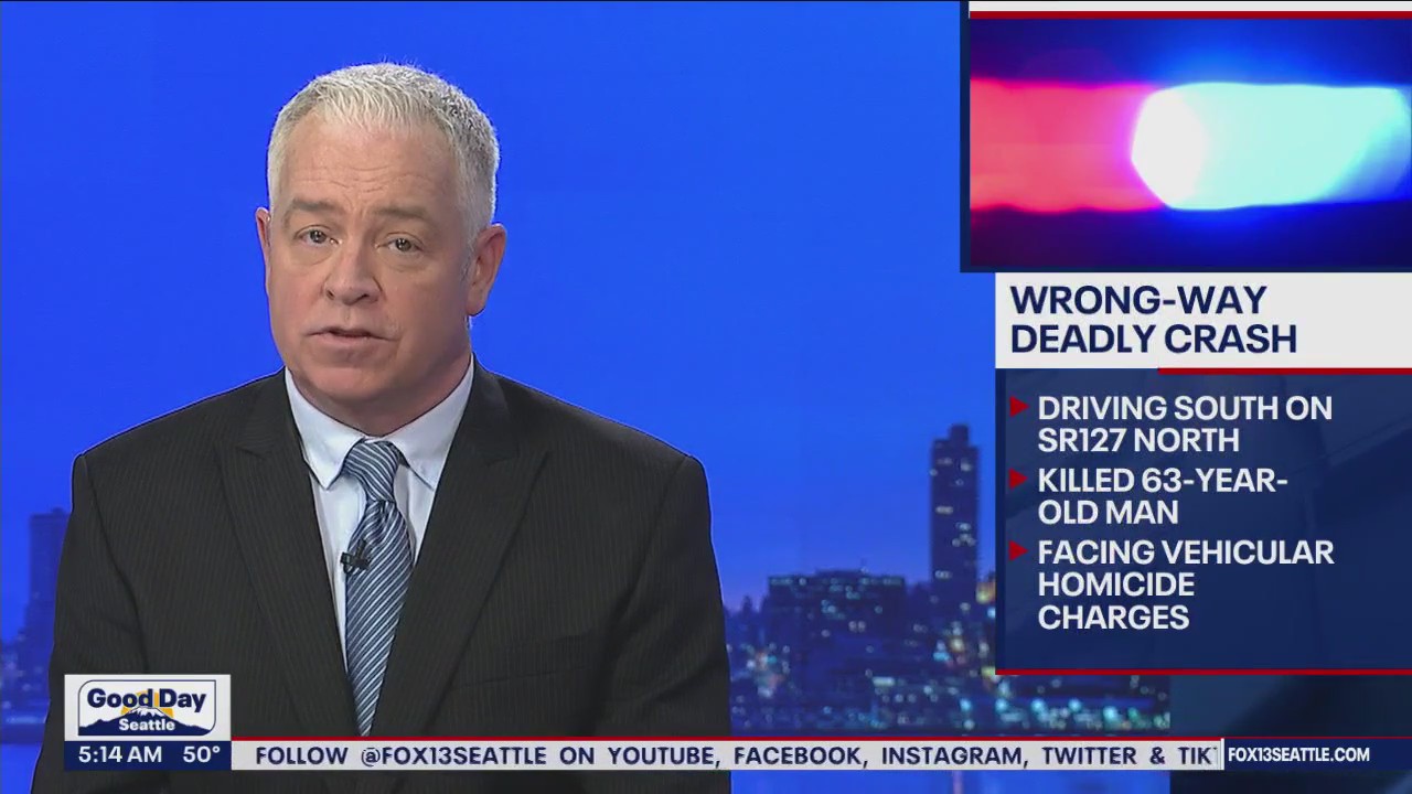 Tacoma man faces vehicular homicide charges in wrong-way crash