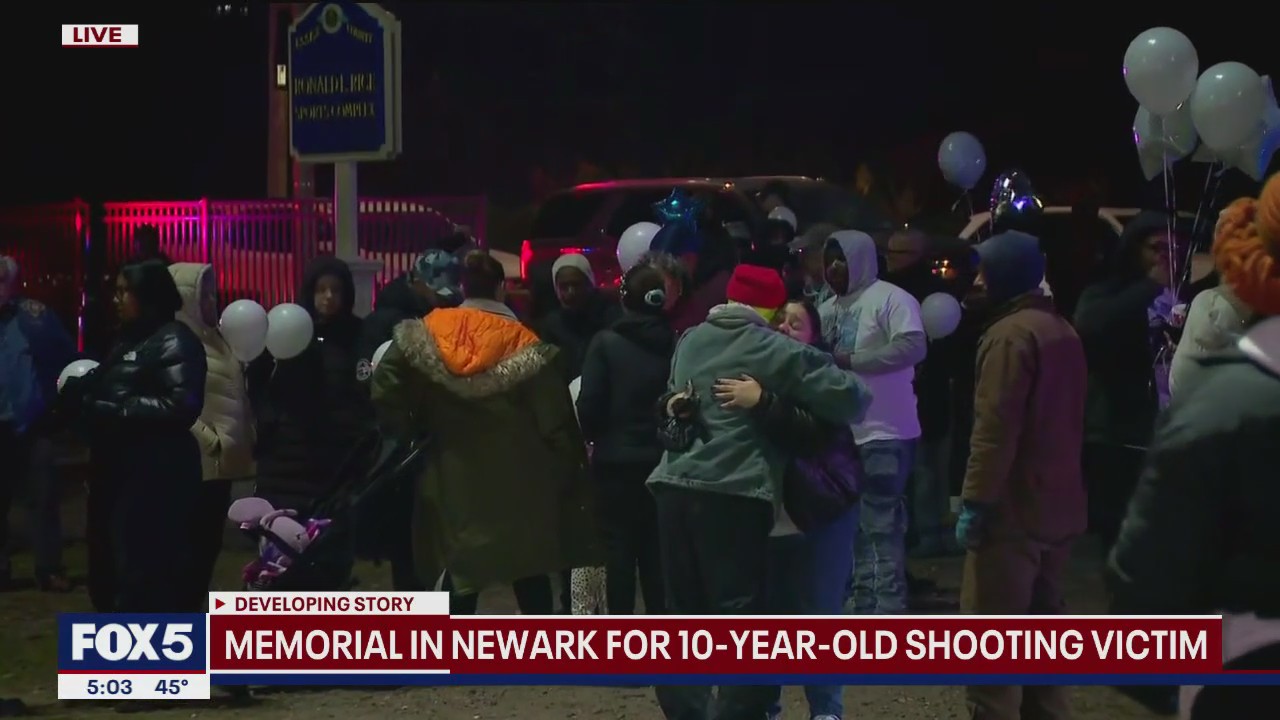 Memorial in Newark for 10-year-old shooting victim