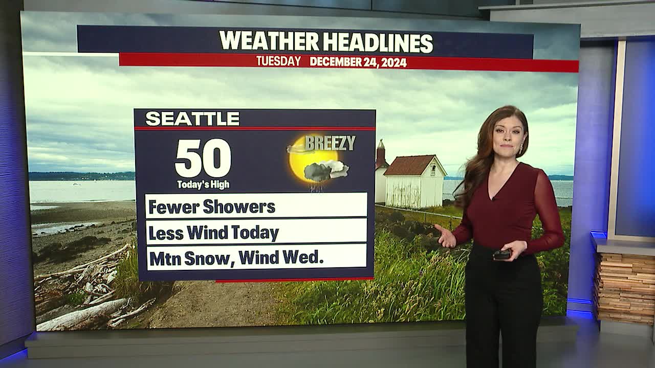 Seattle weather: Mix of sun, clouds, showers for Tuesday