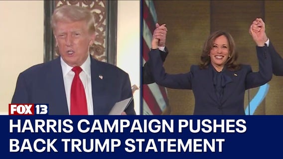 Harris campaign pushes back on Trump statement