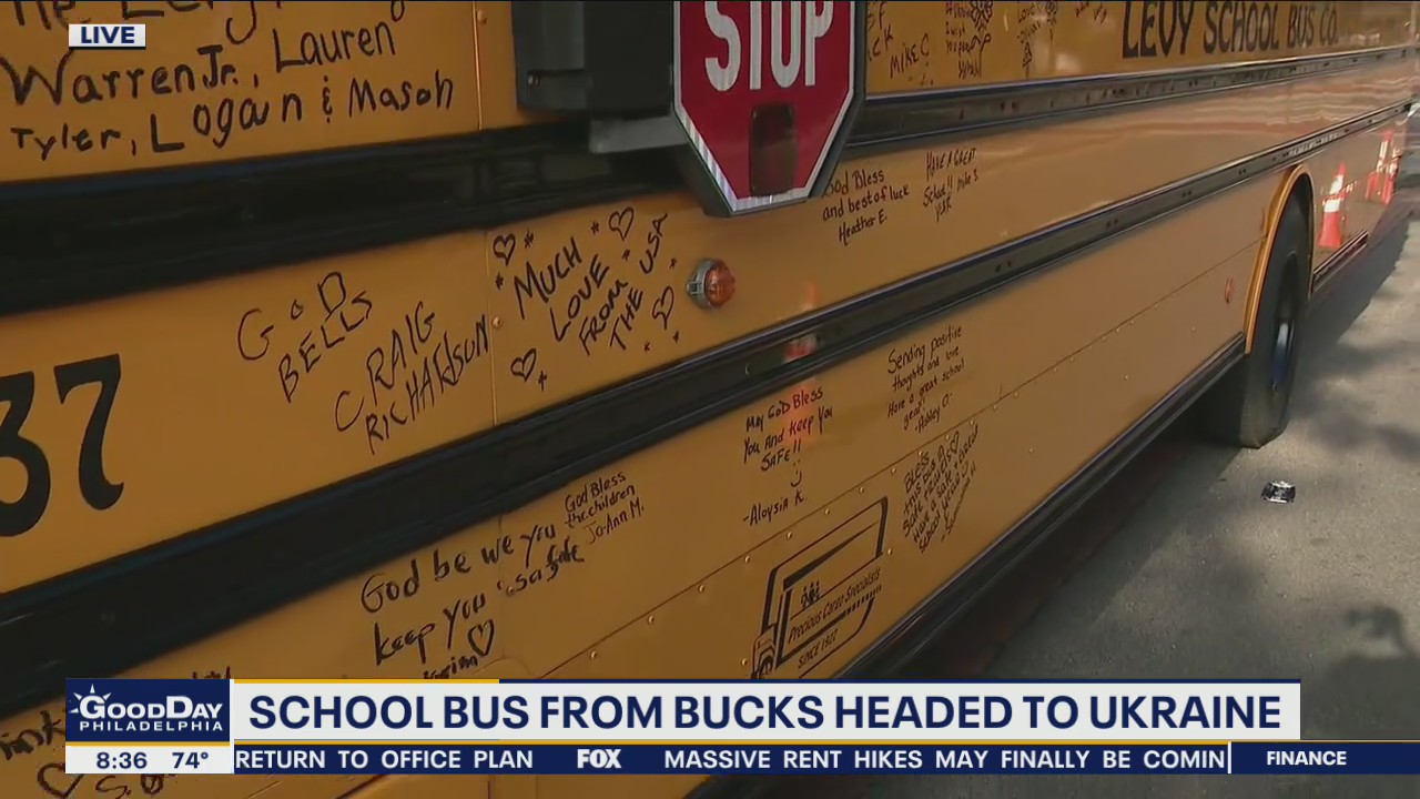 Bucks County school bus heading to Ukraine
