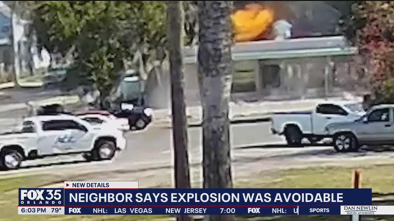 Business explosion critically injuries Eustis woman, service dog