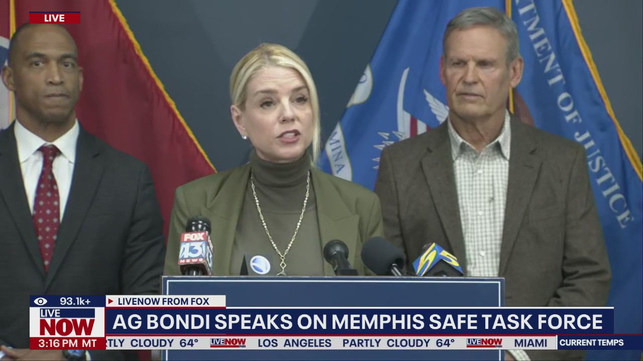 Bondi gives update on ‘Memphis Safe Task Force’ | LiveNOW from FOX