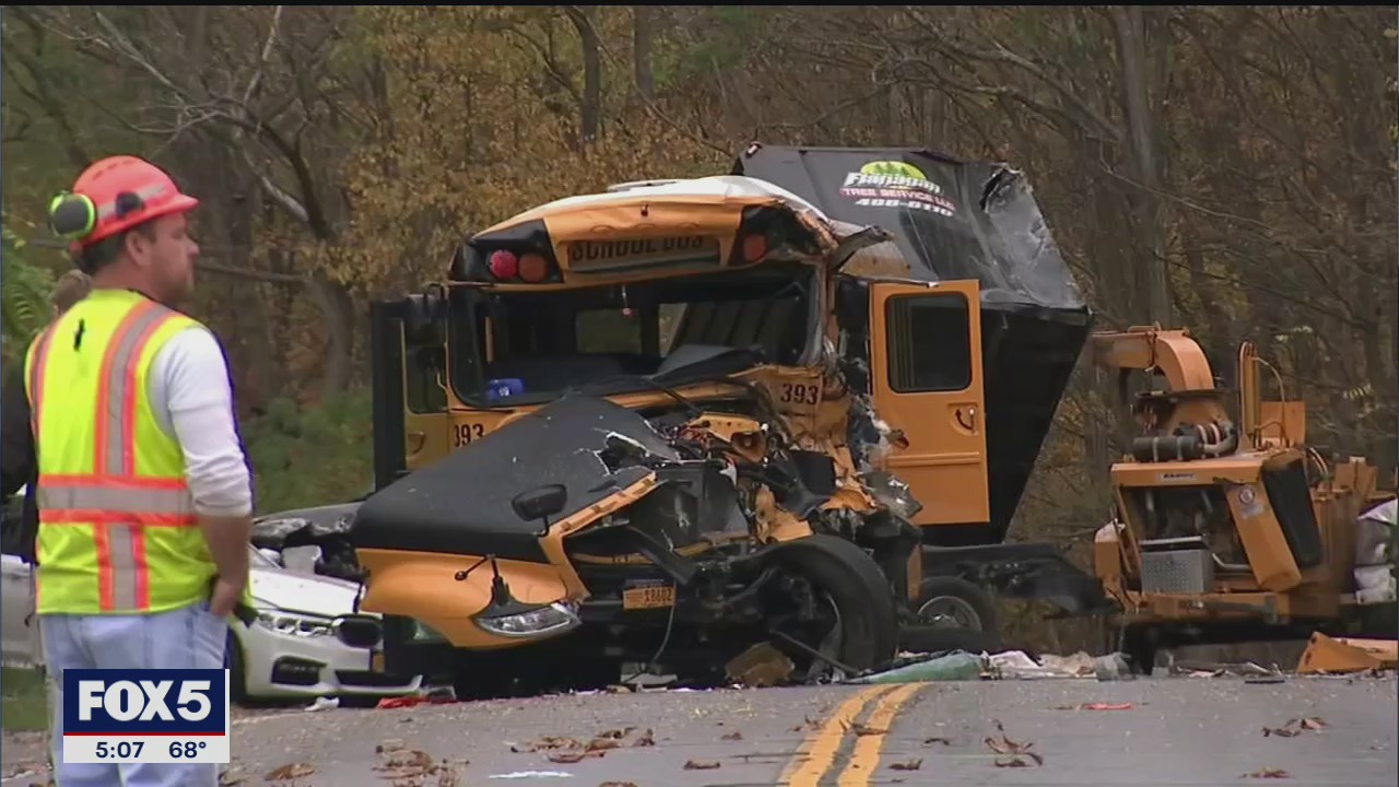 Multiple injuries following school bus crash in Orange County | FOX 5 ...
