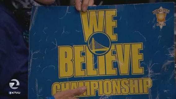 Oakland elated: Warriors fans celebrate NBA title with wild street party