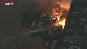 Several cars catch fire in Sun Valley