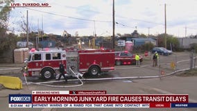 2-alarm Prince George’s Co. junkyard fire disrupts rail traffic