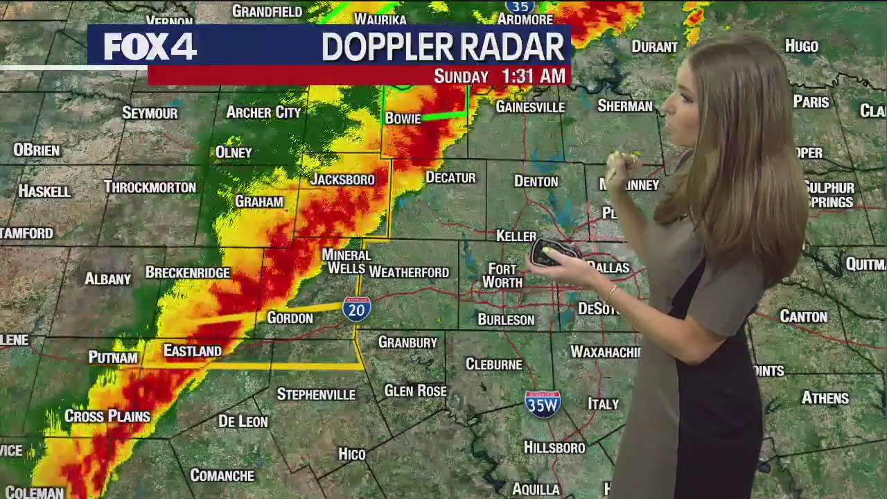 Dallas weather:  April 28 Forecast - 1:30 a.m. Update