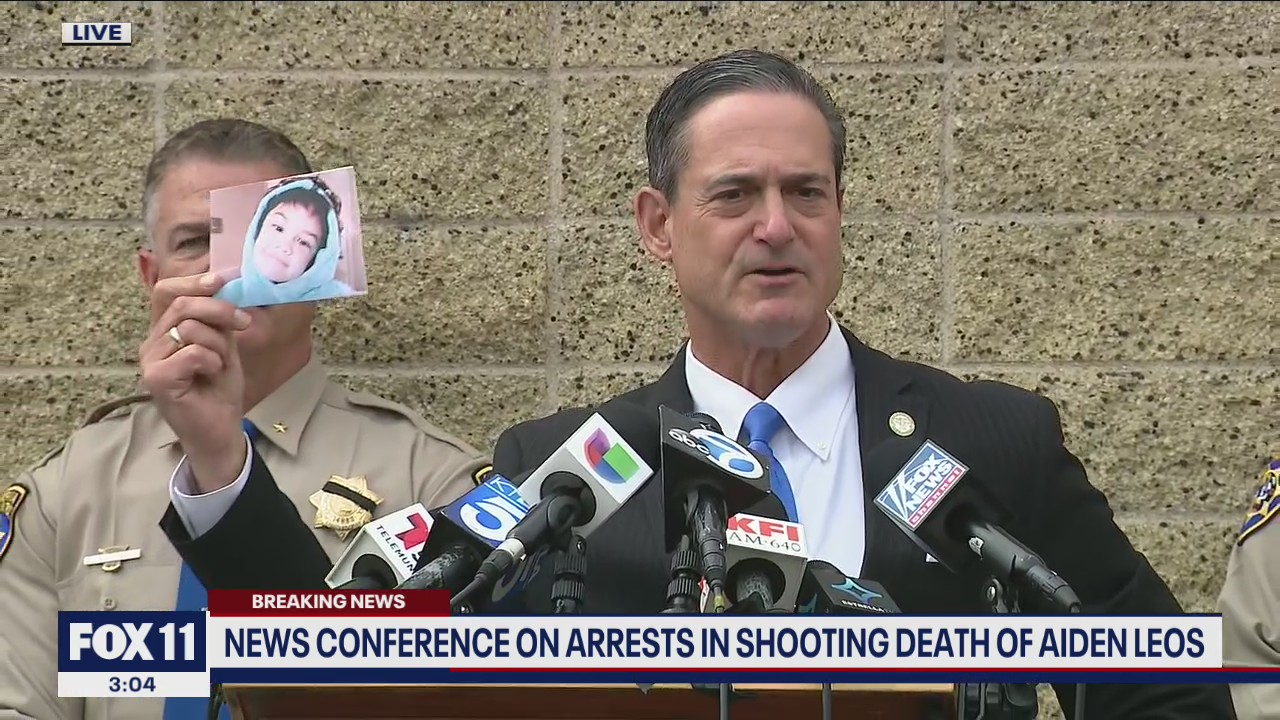 Officials provide an update on the arrests made in the road rage shooting death of Aiden Leos