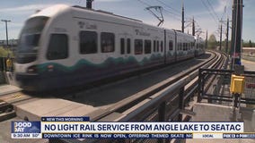 Light rail service suspended between Angle Lake and Sea-Tac stations