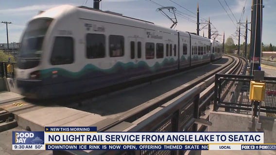 Light rail service suspended between Angle Lake and Sea-Tac stations