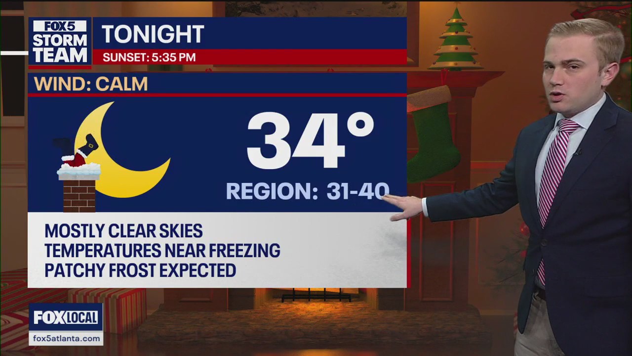 Christmas Eve evening forecast update